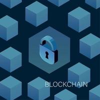 sécurité de la technologie blockchain vecteur