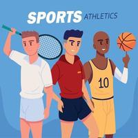 sports athlétisme hommes vecteur