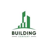 création de logo de bâtiment et de construction vecteur