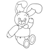 lapin jouet mignon. illustration vectorielle pour enfants dessinée à la main vecteur