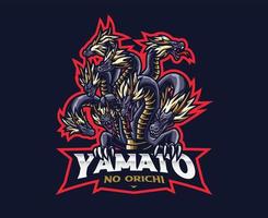 création de logo de mascotte yamata no orochi vecteur