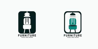 création de logo de meubles avec vecteur premium de concept créatif
