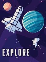 explorer l'affiche de l'espace vecteur