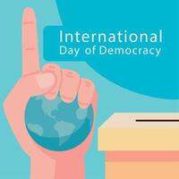 affiche de la journée internationale de la démocratie vecteur