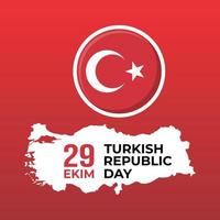 29 octobre jour de la dinde 29 ekim jour de la république turque vecteur