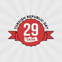 29 octobre jour de la dinde 29 ekim jour de la république turque vecteur