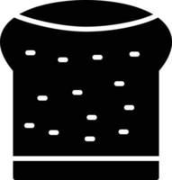 icône de glyphe de pain plat vecteur