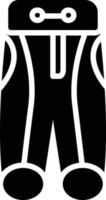 icône de glyphe de pantalon de sport vecteur