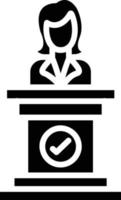 icône de glyphe de chaire vecteur