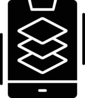 icône de glyphe de couches vecteur