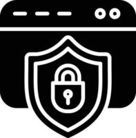 icône de glyphe de sécurité internet vecteur