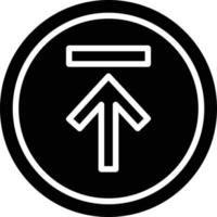 icône de glyphe de flèche de téléchargement vecteur
