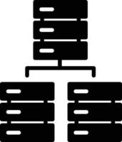 icône de glyphe d'intégration de données vecteur
