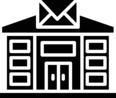 icône de glyphe de bureau de poste vecteur