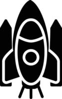 icône de glyphe de navette spatiale vecteur