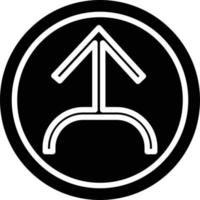icône de glyphe de flèche de fusion vecteur