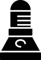icône de glyphe de cimetière vecteur