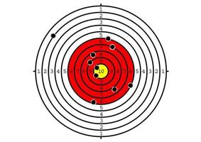 tir sur cible isolée vecteur