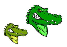 alligator sauvage vert vecteur