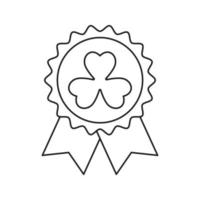 insigne de trèfle isolé sur fond blanc. illustration vectorielle vecteur