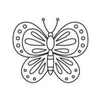 papillon isolé sur fond blanc. illustration vectorielle vecteur