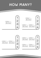 combien d'agrafeuse, jeu pour enfants. illustration vectorielle, feuille de calcul imprimable vecteur