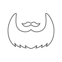 barbe de lutin isolé sur fond blanc. illustration vectorielle vecteur