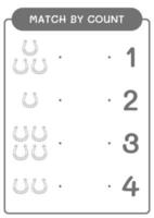 match au compte de fer à cheval, jeu pour enfants. illustration vectorielle, feuille de calcul imprimable vecteur