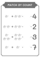 match au nombre d'arrosoirs, jeu pour enfants. illustration vectorielle, feuille de calcul imprimable vecteur