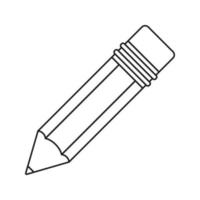 insigne de crayon isolé sur fond blanc. illustration vectorielle vecteur