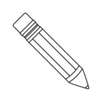insigne de crayon isolé sur fond blanc. illustration vectorielle vecteur
