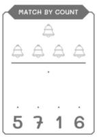 match au compte de cloche, jeu pour enfants. illustration vectorielle, feuille de calcul imprimable vecteur