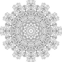 mandala de doodle dessiné à la main de vecteur. mehndi, tatouage, décoration, henné, page de livre de coloriage. vecteur libre