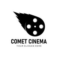 logo cinéma comète vecteur