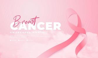 mois de sensibilisation au cancer du sein, adapté aux arrière-plans, bannières, affiches et autres vecteur