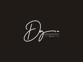 lettre dg signature logo template vecteur