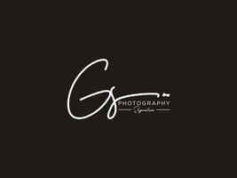 lettre gs signature logo template vecteur