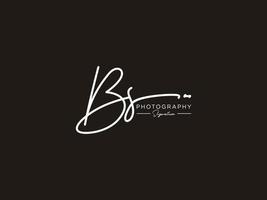 lettre bs signature logo template vecteur