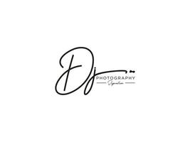 lettre dj signature logo template vecteur