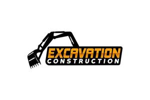vecteur de construction d'équipement lourd d'excavatrice.
