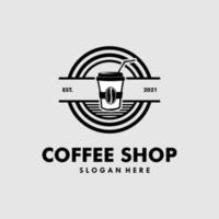 création de modèle de logo de café vecteur