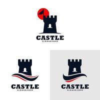 modèle de conception de logo de château.illustration vectorielle vecteur