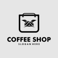 création de modèle de logo de café vecteur