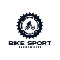 modèle de logo de sport de vélo et cycliste vecteur