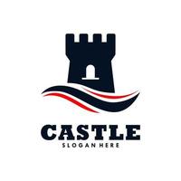 modèle de conception de logo de château.illustration vectorielle vecteur