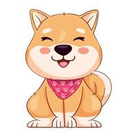 shiba inu souriant vecteur