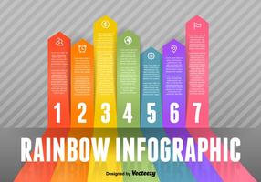 Éléments vectoriels infographiques en arc-en-ciel vecteur