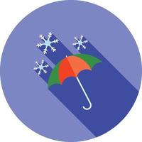 parapluie avec l'icône de la neige plat grandissime vecteur