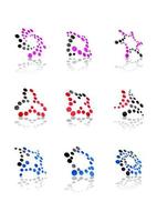 pictogrammes, icônes et symboles abstraits de couleur vecteur