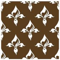 motif marron floral sans soudure vecteur